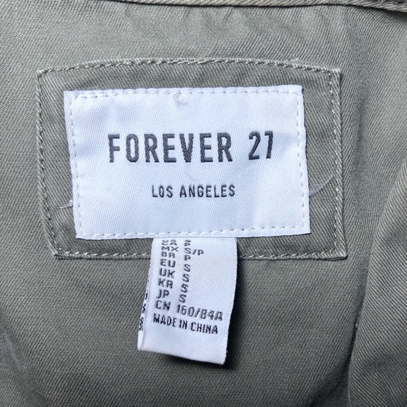 Forever 21 Utility Military Style Button Down Shirt Jacket - Picture 6 of 11